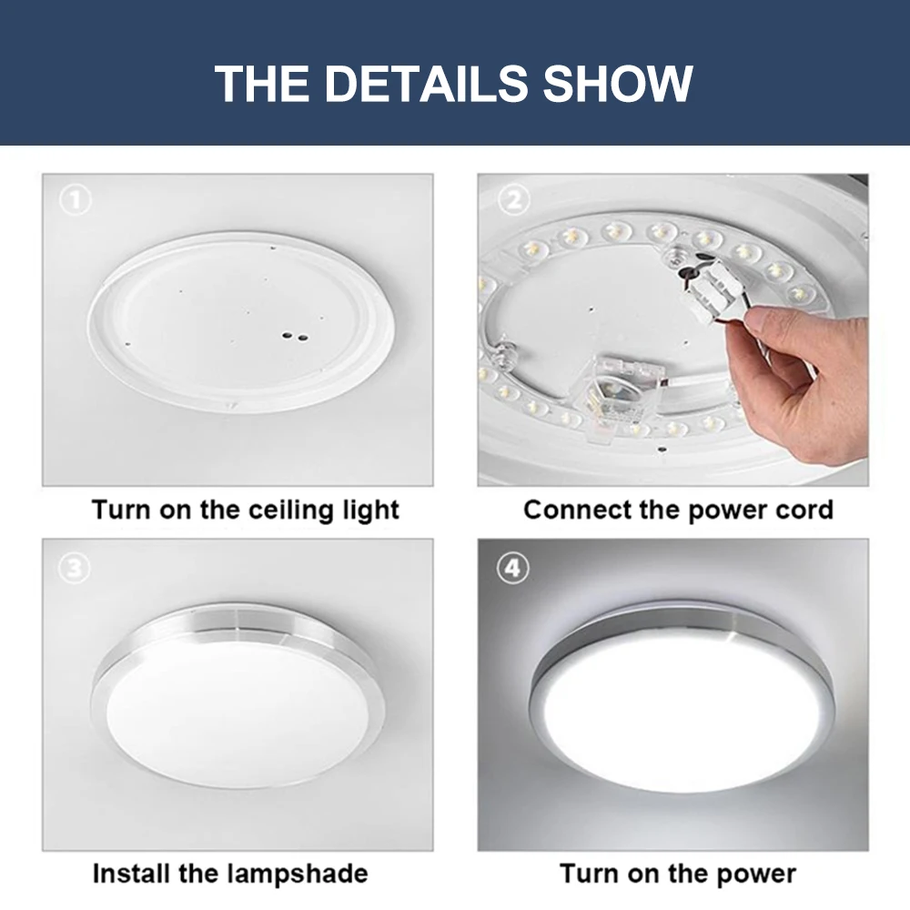 LED Panel 220V Ceiling Light Replacement LED Module 12W 18W 24W 36W Round LED Retrofit Light Board Kit For Ceiling Fan Lights