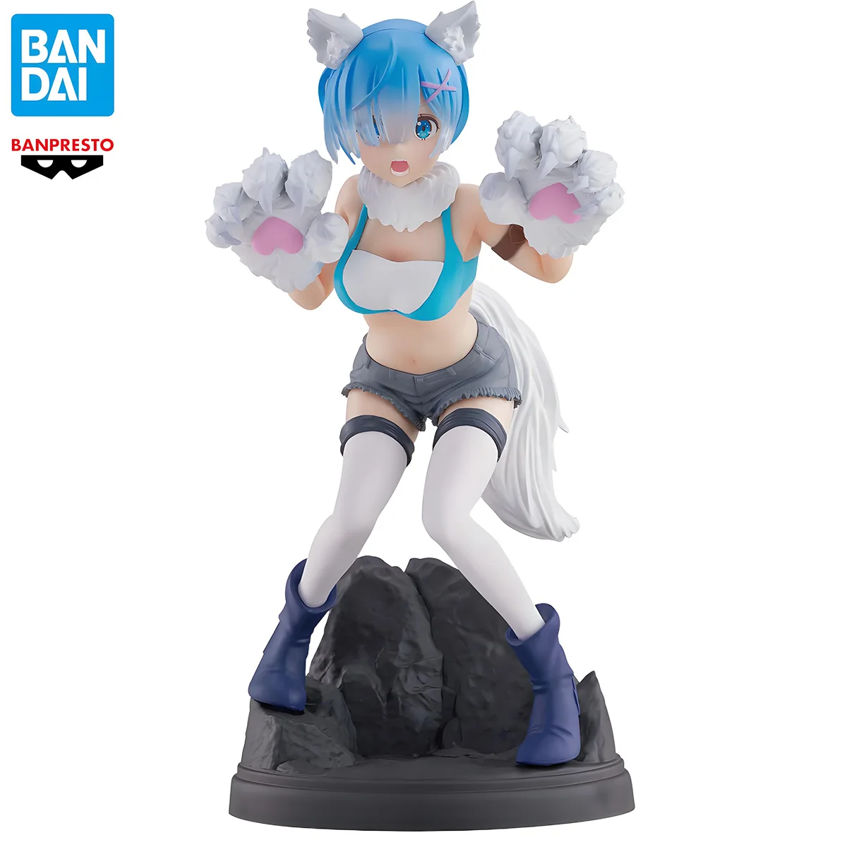 

In Stock Original BANDAI BANPRESTO Re:Life in A Different World From Zero Rem Pvc 18cm Anime Character Model Collection Toy Gift