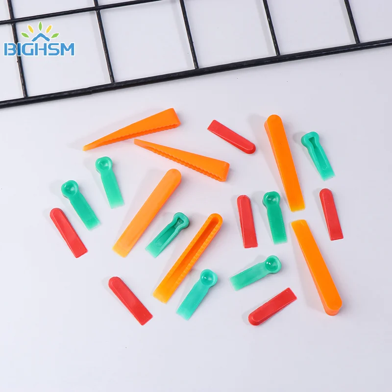 100Pcs lastic Tile Spacers Reusable Positioning Clips Wall Flooring Red Leveler Wall Tile Leveling System Laying Tiling Tool