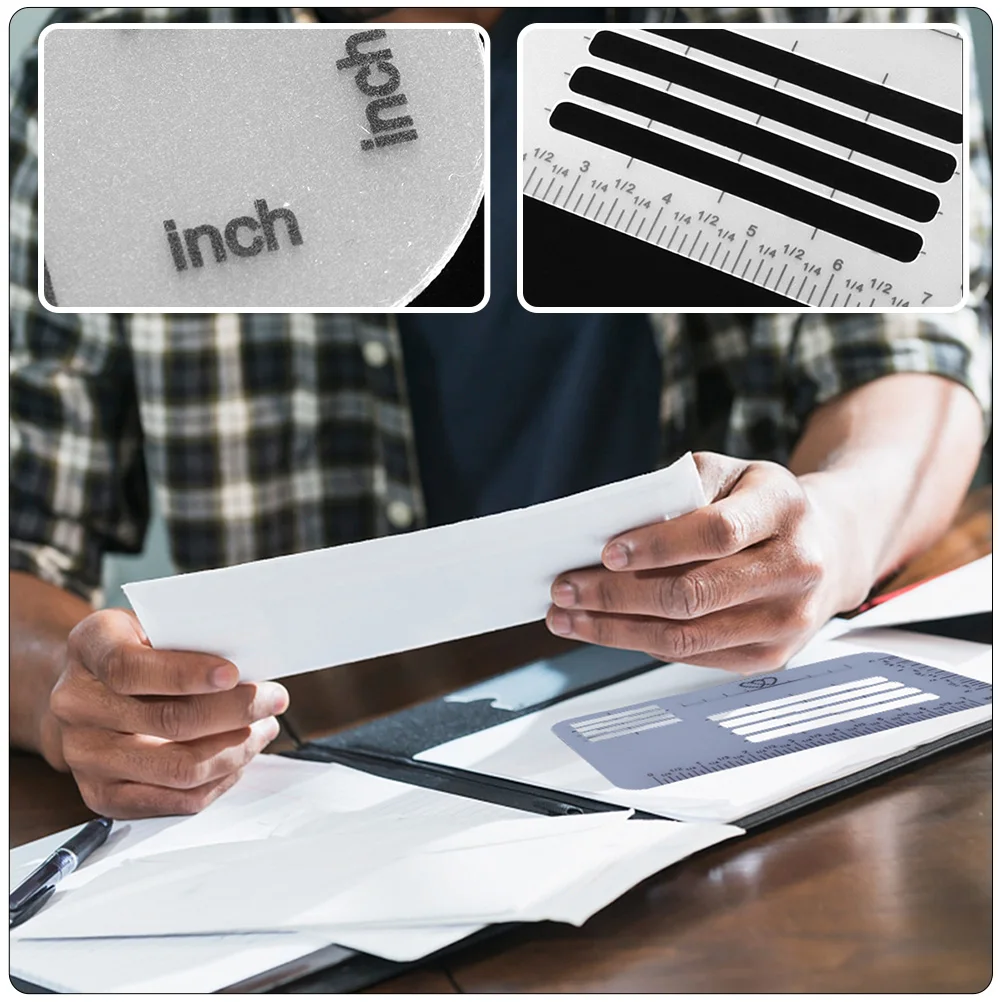 

4 Pcs Ruler Hollow Template Stencils Letter Metal Word Wood Burning Invitation Envelope Lettering Guide