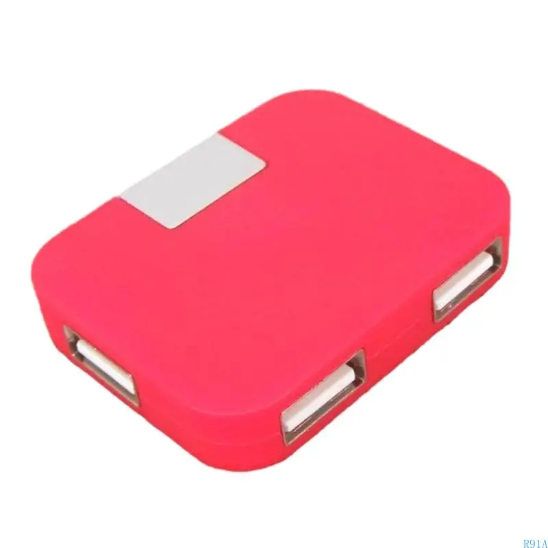 R91A упаковка 4pcs Fast Speed ​​4 Port USB 2.0 Складируемый дизайн складной дизайн для повышения производительности в офисе или
