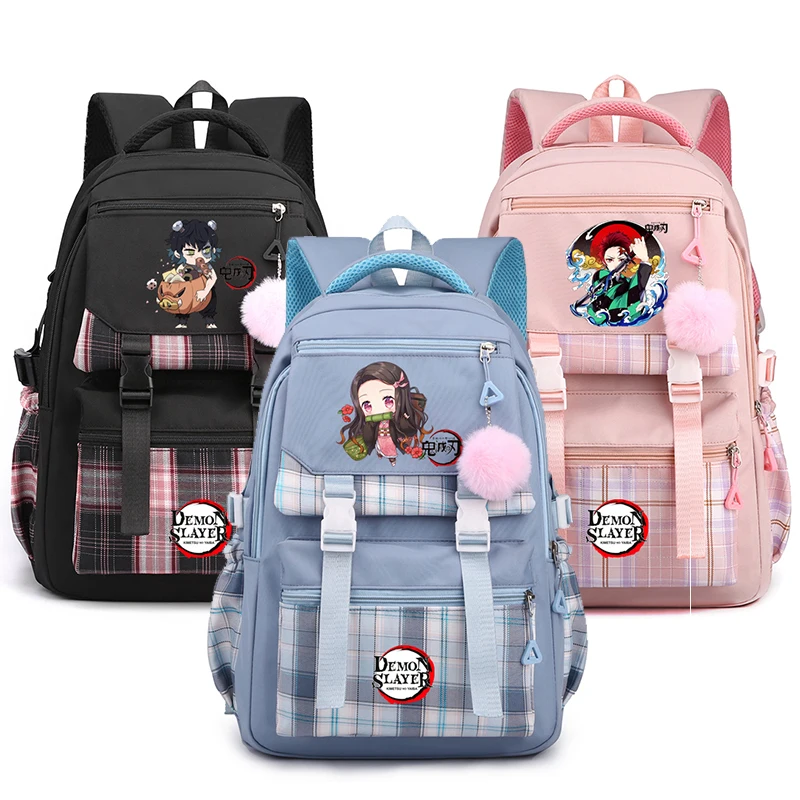 

Anime Demon Slayer Backpack for Girl Boy Anime Printed Bookbag Women Bag Student Teenager Children Knapsack Schoolbag Rucksack