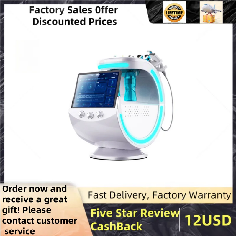 Professional 7-in-1 facial care machine for whitening, wrinkle removal, hydration, radiofrequency equipment, oxygen therapy