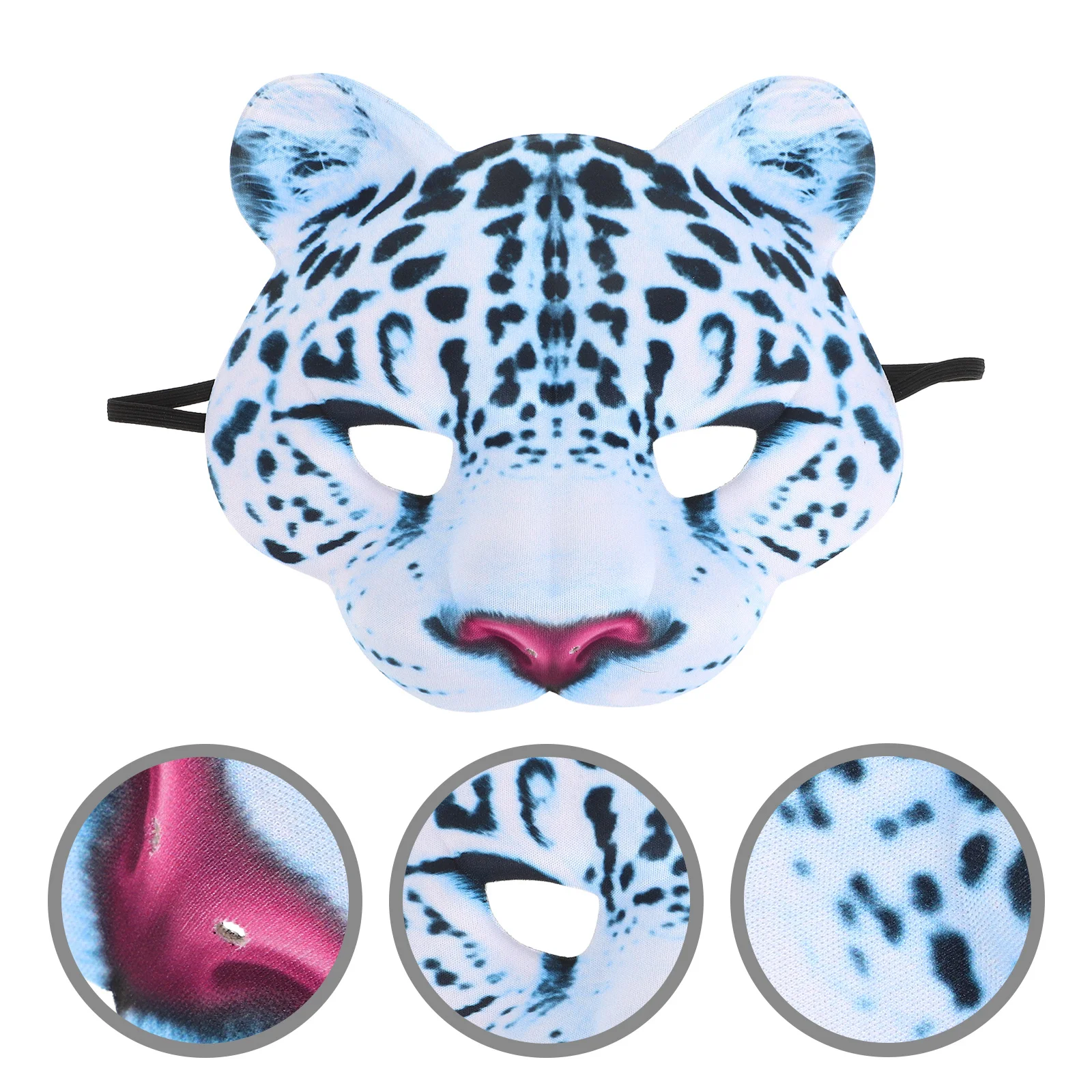 

Animal Mask Leopard Design Half Face Kids Party Carnival Halloween Masquerade Eco-Friendly Durable Mask
