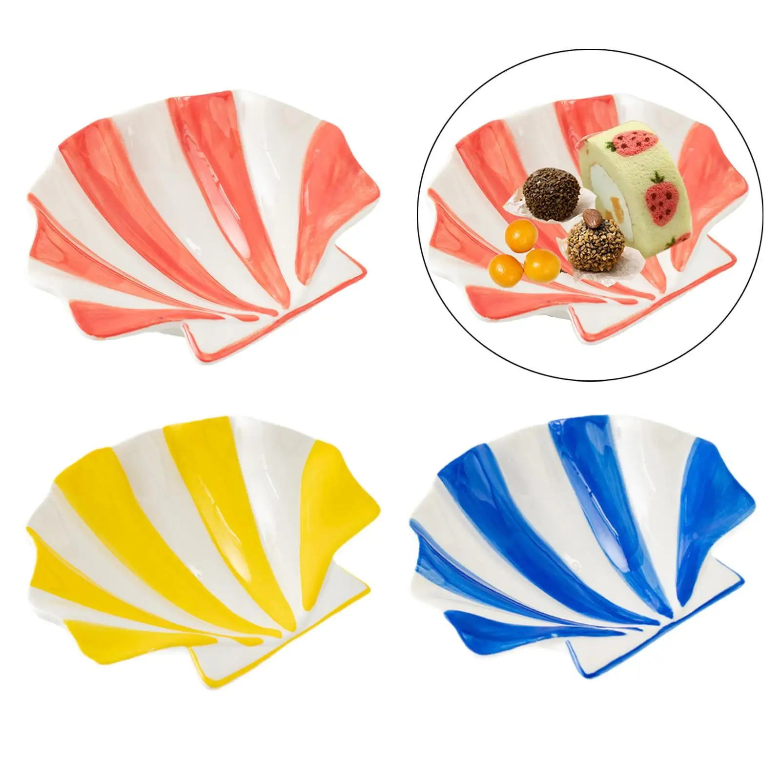 

Керамическое ожерелье в форме ракушки, держатель для ключей, большой моллюск, фрукты, декоративная закуска