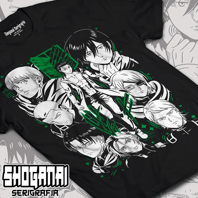 Legión de Reconocimiento - Shingeki No Kyojin  Attack On Titan Unisex Anime T-Shirt 100% Cotton Manga Tee