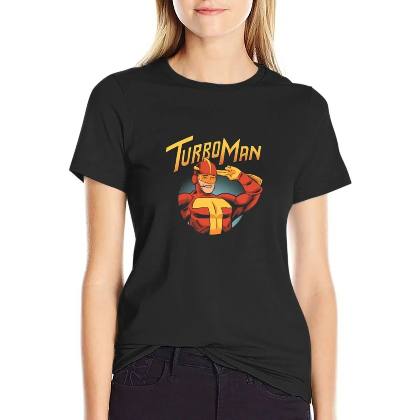 

Turboman T-Shirt anime blanks blacks kawaii clothes summer blouses woman 2025