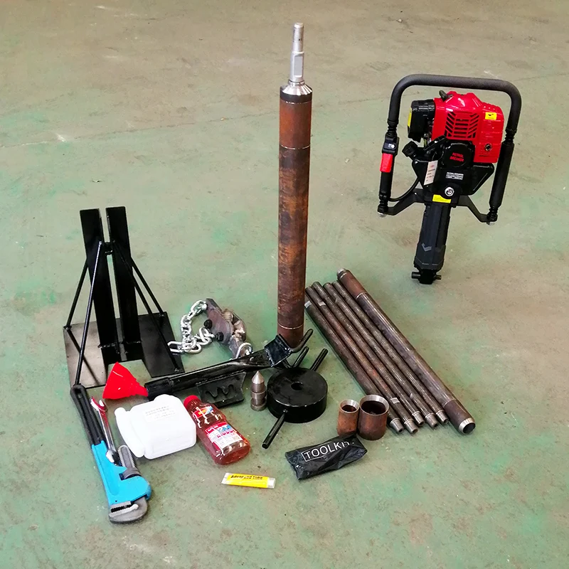 Customizable portable easy-to-operate small home core drill for soil and rock sampling
