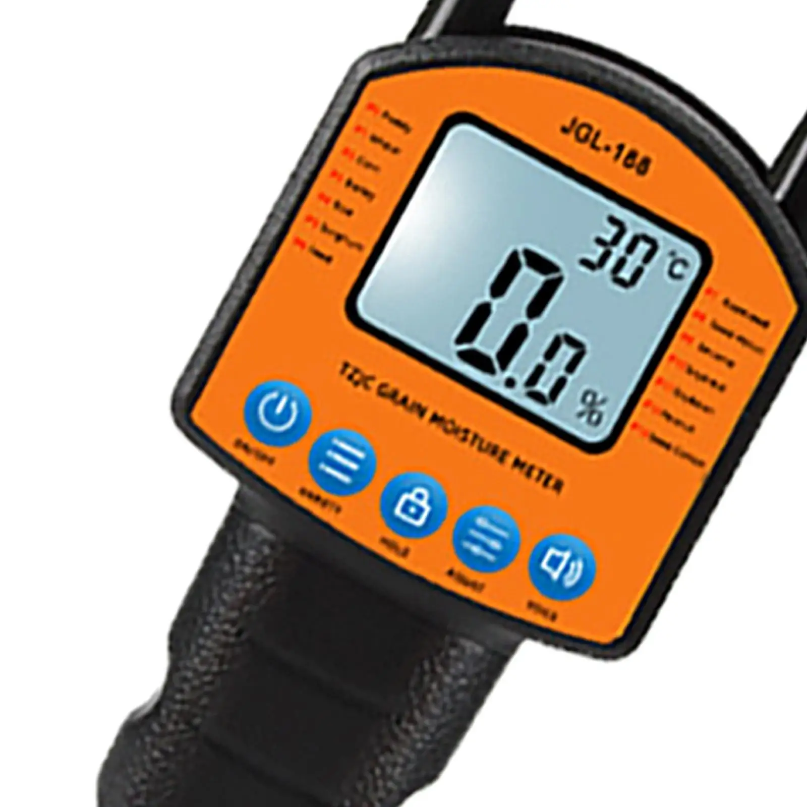 Digital Grain Moisture Meter Double Probe Hygrometer Tester for Corn Wheat Rice Accurate Humidity Measuring Tool