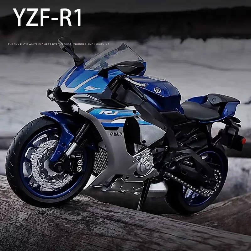 

Модель мотоцикла Yamaha YZF-R1 Die Cast 1:12 из сплава, Коллекция игрушечных автомобилей, автовелосипед, внедорожник, автоцикл, игрушечный автомобиль