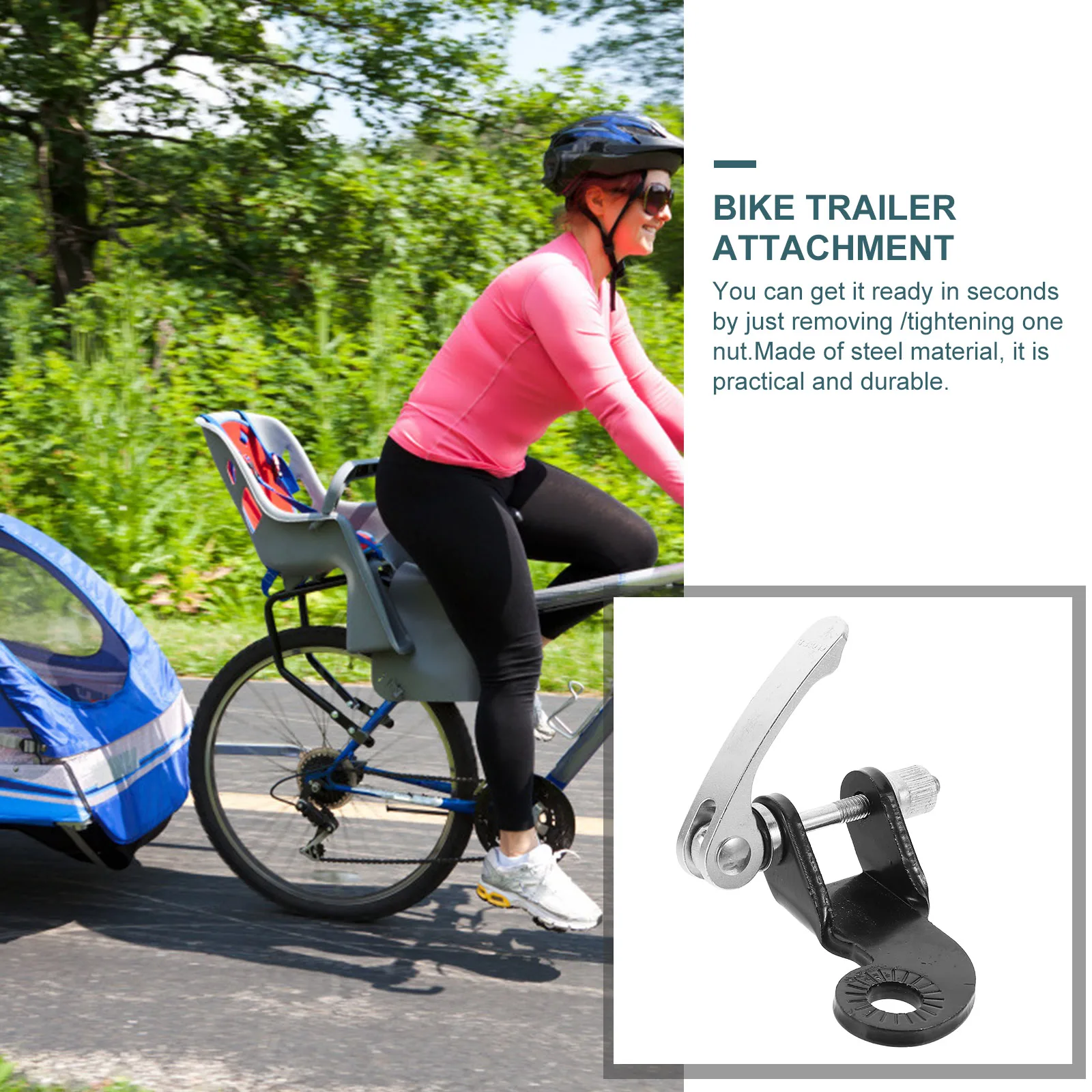 

Bike Trailer Hitch Connector Universal Towing Device Adapter Compatible With Bicycles Electric Bikes Durable Easy Installation