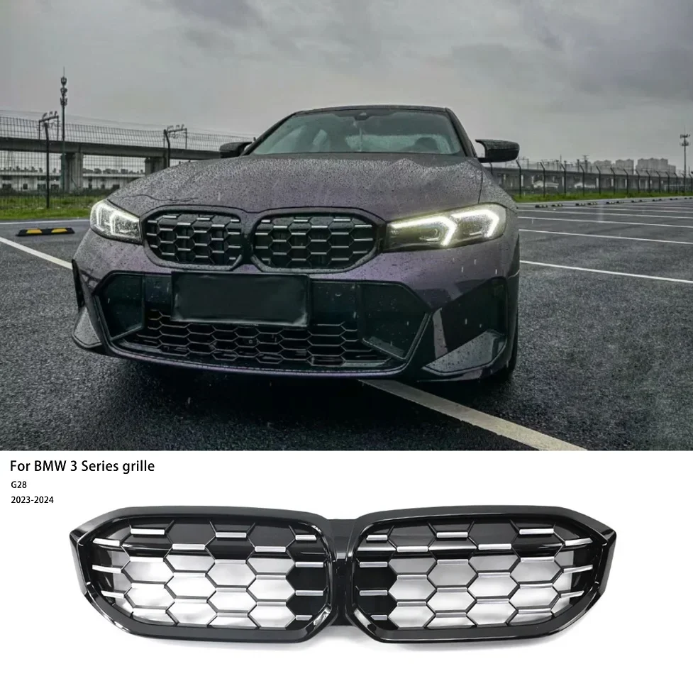 لسيارات BMW 3 Series G28 2023-2024 مصبغة تعديل شبه فضية كاملة Sky Star Grille G28 Grille