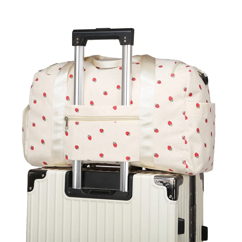 Corduroy Travel Duffle Tote 21