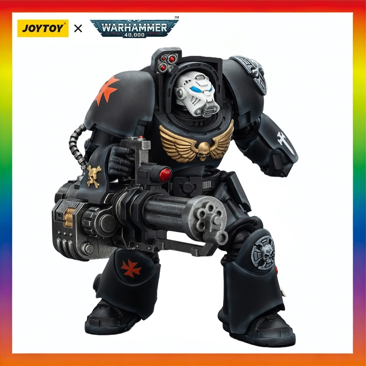 

Оригинальная фигурка JOYTOY Warhammer 40K в масштабе 1/18: Черные тамплиеры-Терминаторы 3 с силовым кулаком и штурмовой пушкой, модель, подарок