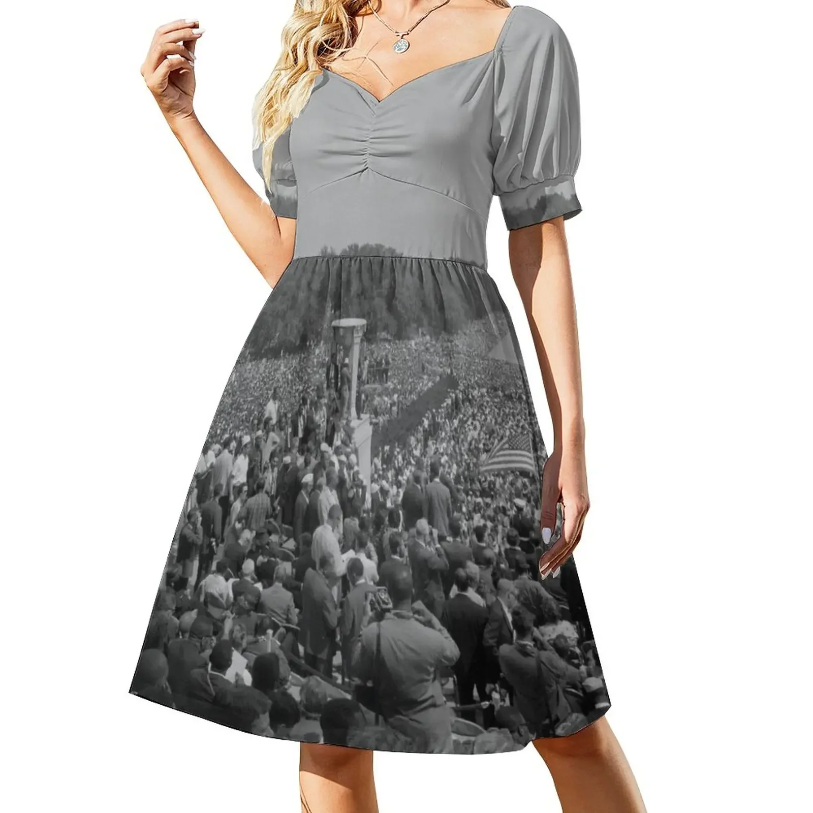 

Civil Rights March on Washington August 28th 1963 Short-Sleeved Dress Woman clothes dress