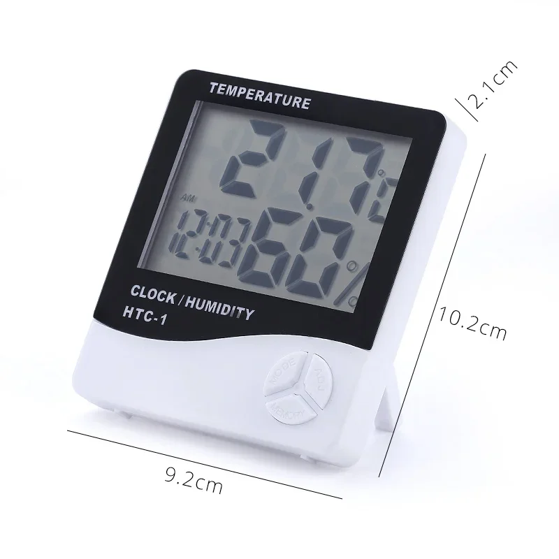 Wimperverlenging LCD Digitale Thermometer Hygrometer Temperatuur-vochtigheidstester Weerstation Klok Lash Enten Make-up Tool