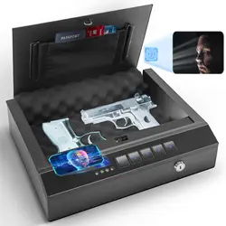 Biometric facial recognition quick unlocking handgun box gun safe suitable for home car installation portable gun box