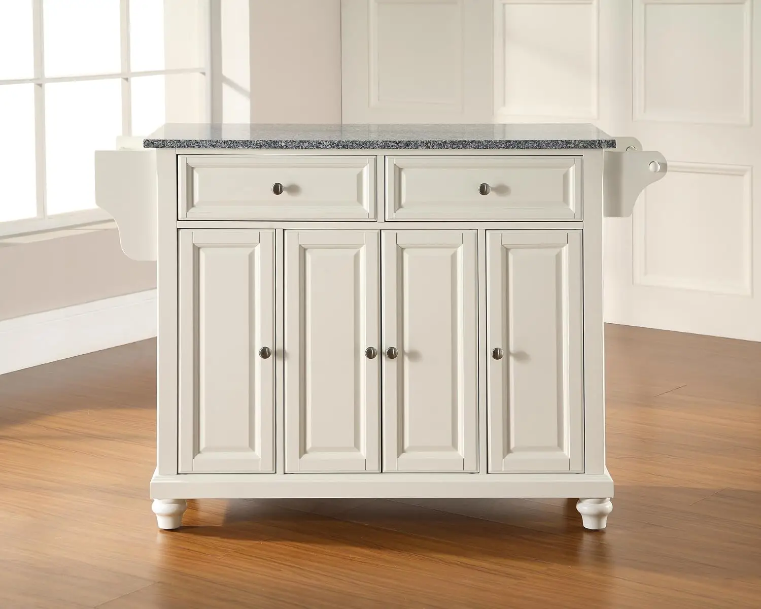Rolling Kitchen Island With Granite Top, Storage Shelf & Locking Wheels, Dining & Prep Station, Customized