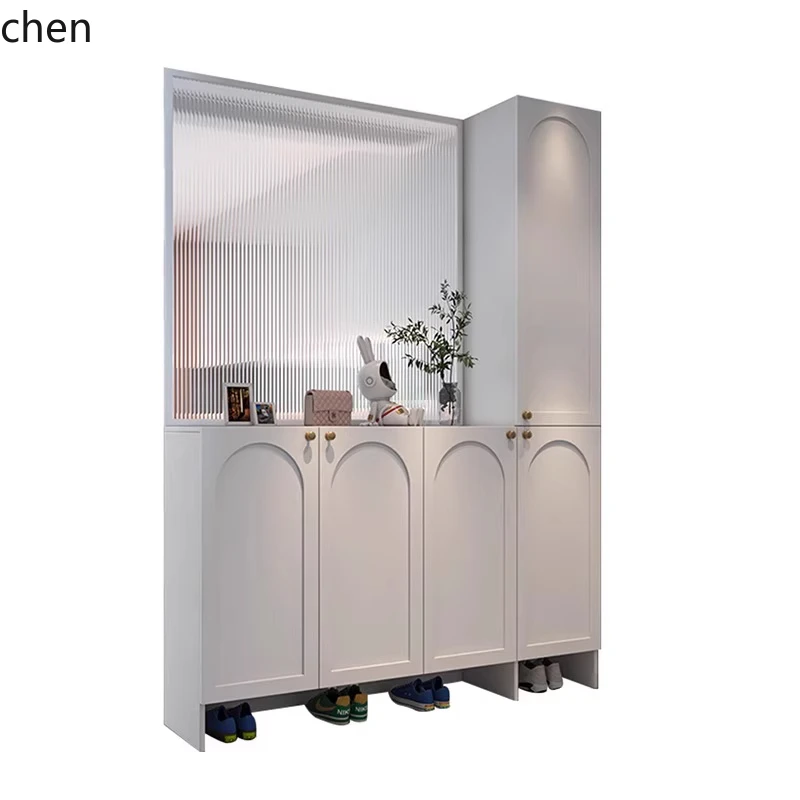 خزانة أحذية مدخل LXC قسم متكامل على الوجهين لغرفة المعيشة خزانة شاشة زجاجية فاخرة خزانة قاعة المدخل