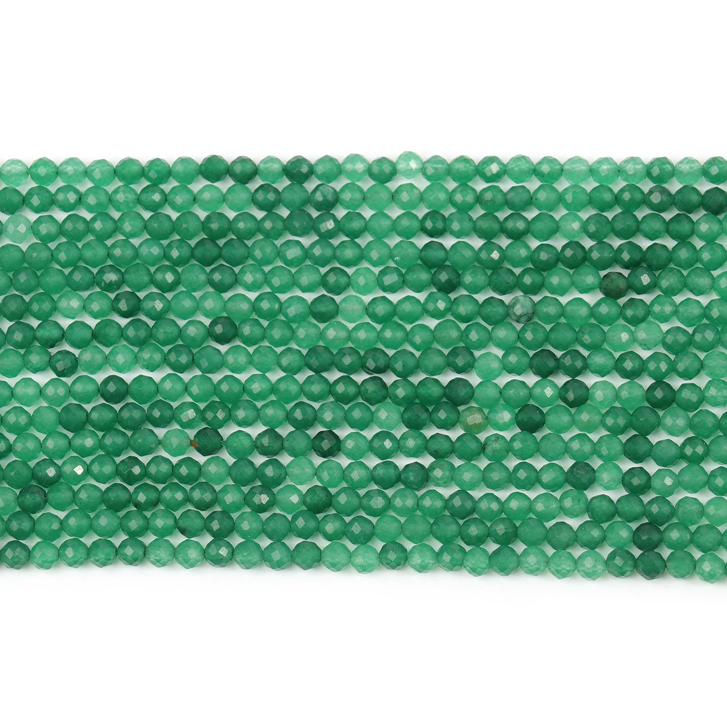 Großhandel Facettierte 2 3 4mm Naturstein Grüne Aventurin Perlen Runde Kleine Lose Perlen für Schmuckherstellung DIY Armband Halskette – Detail 3