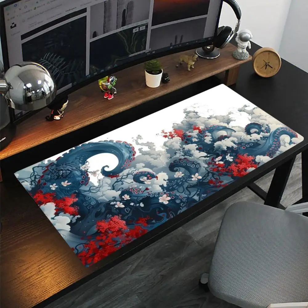 

The realm of fantasy octopuses and flowers Non-slip rubber bottom washable mouse pad