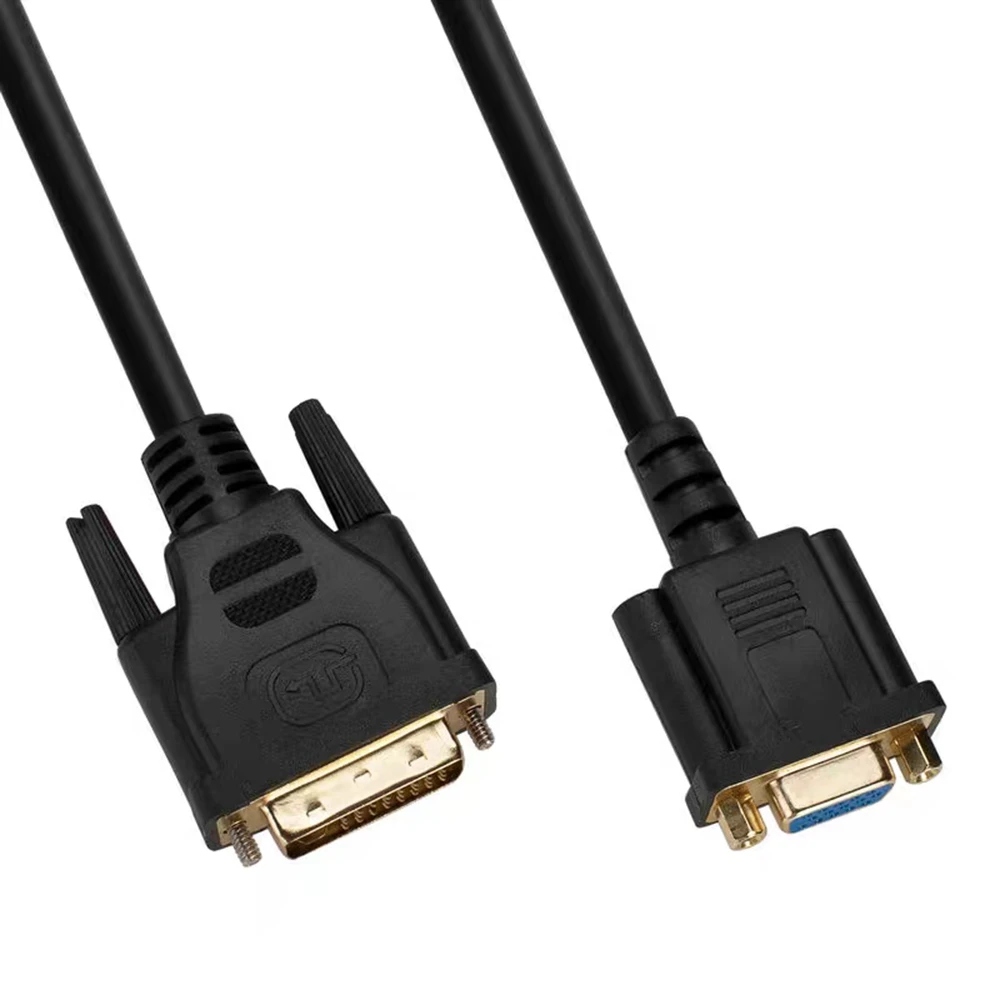 0,3 m Computer-Host-Grafikkarte DVI-i24+5 auf VGA-Buchse, Monitor-Adapterkabel, vergoldeter DVI-D24+1-Adapter