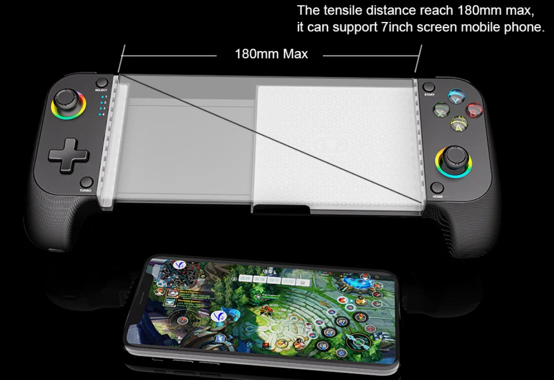 وحدة تحكم ألعاب الهاتف المحمول لأجهزة iPhone وAndroid مع ضوء RGB، تدعم Play PS Remote Play، Xbox Cloud والمزيد #5