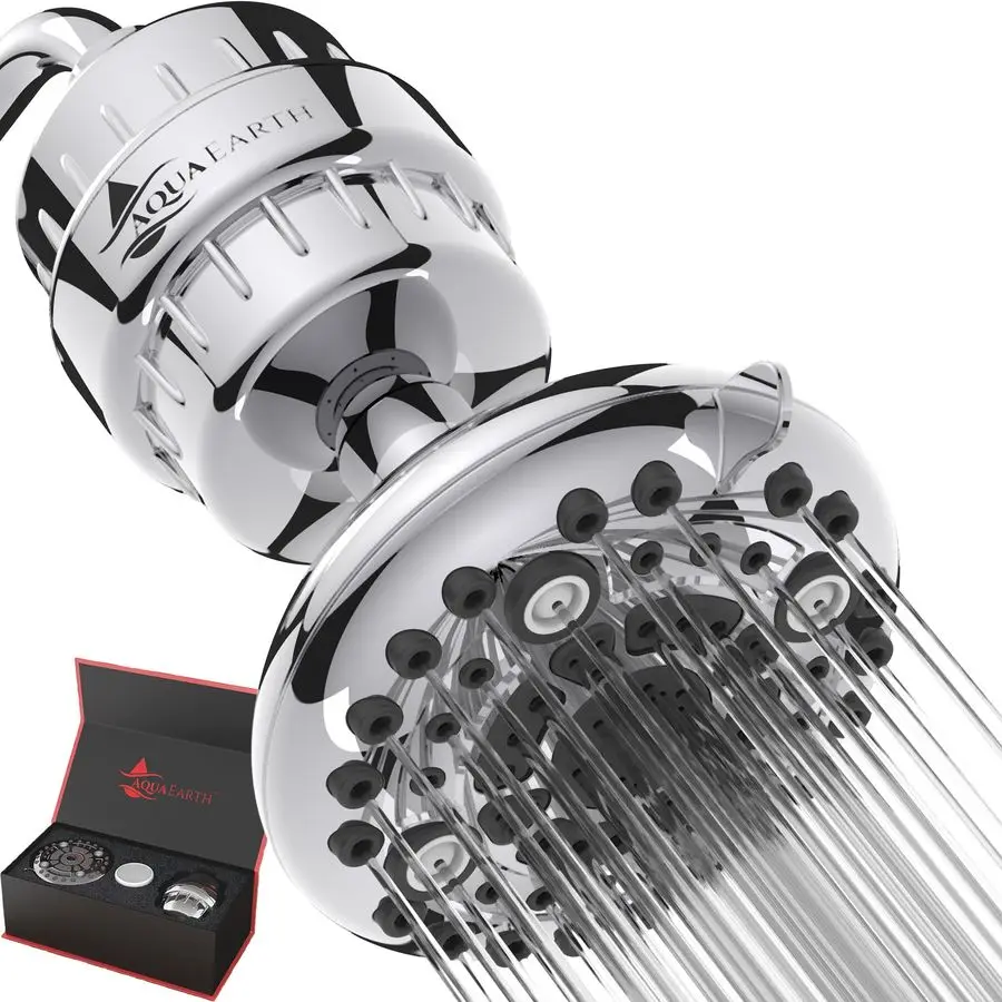 

Filtered Shower Head Gift Edition High Pressure Shower Filter Hard Water Remove Chlorine Harmful Substances Coconut Shell Activa