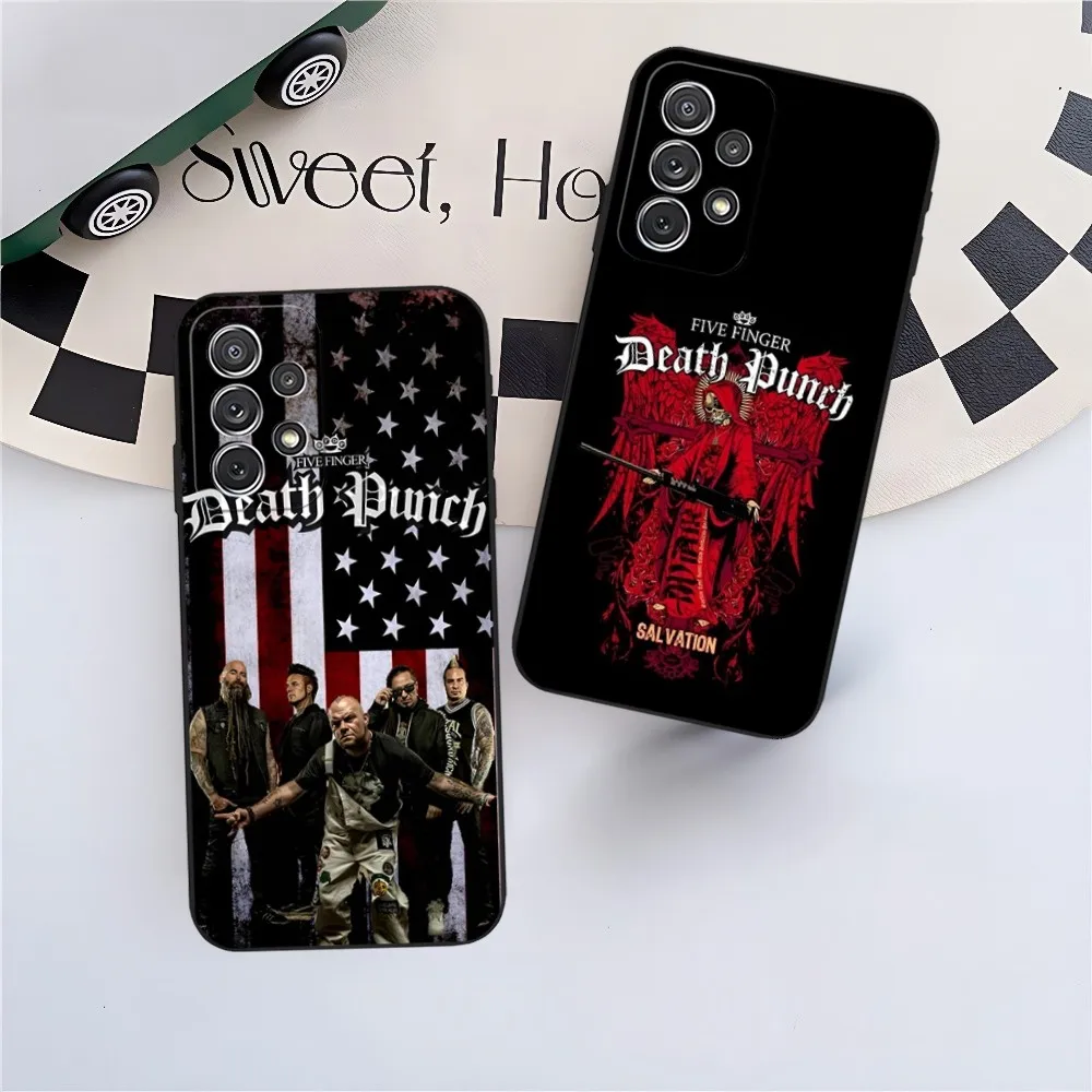 Five Finger Death Punch Phone Case for Sumsung Galaxy S24 S23 S22 S21 S20 A24 A34 N20 M54 A54 A53 Fe Plus Ultra Black Soft Cover