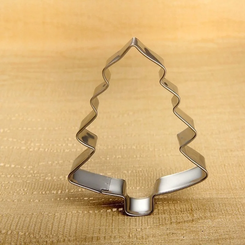 Christmas Tree Shaped Stainless Steel Mold Buscuit Tools Cookie Cake  Jelly Pastry Baking Cutter Mould