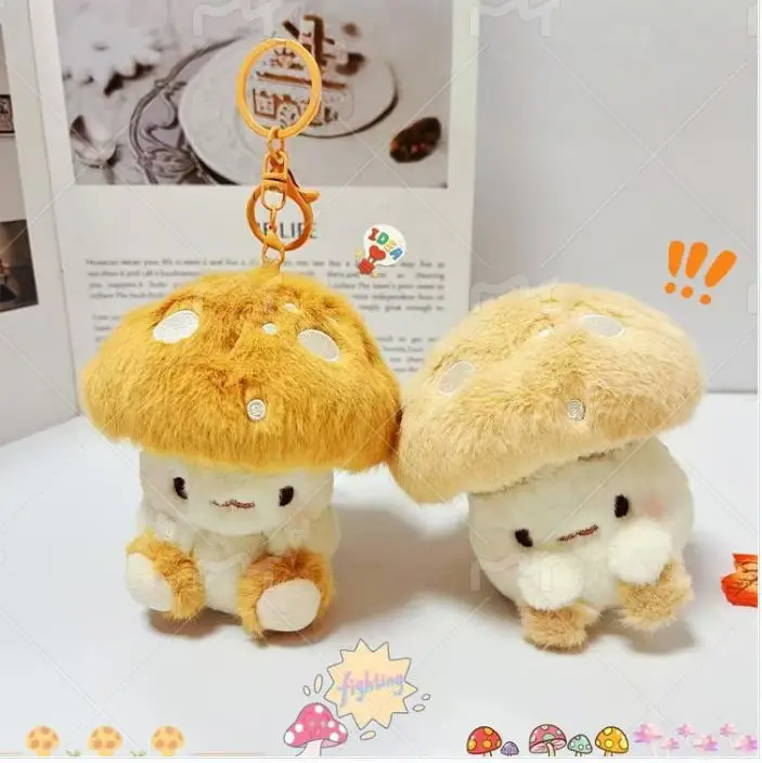 

Hot Selling Super Cute Mushroom Plush Pendant Fur Doll Toys For Christmas New Year Birthday Gift 10cm
