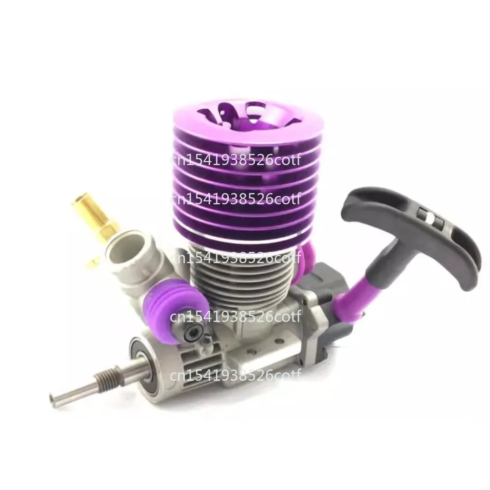 Engine 1/10 oil room flat sports car SUV, rear engine, hand-pulled engine