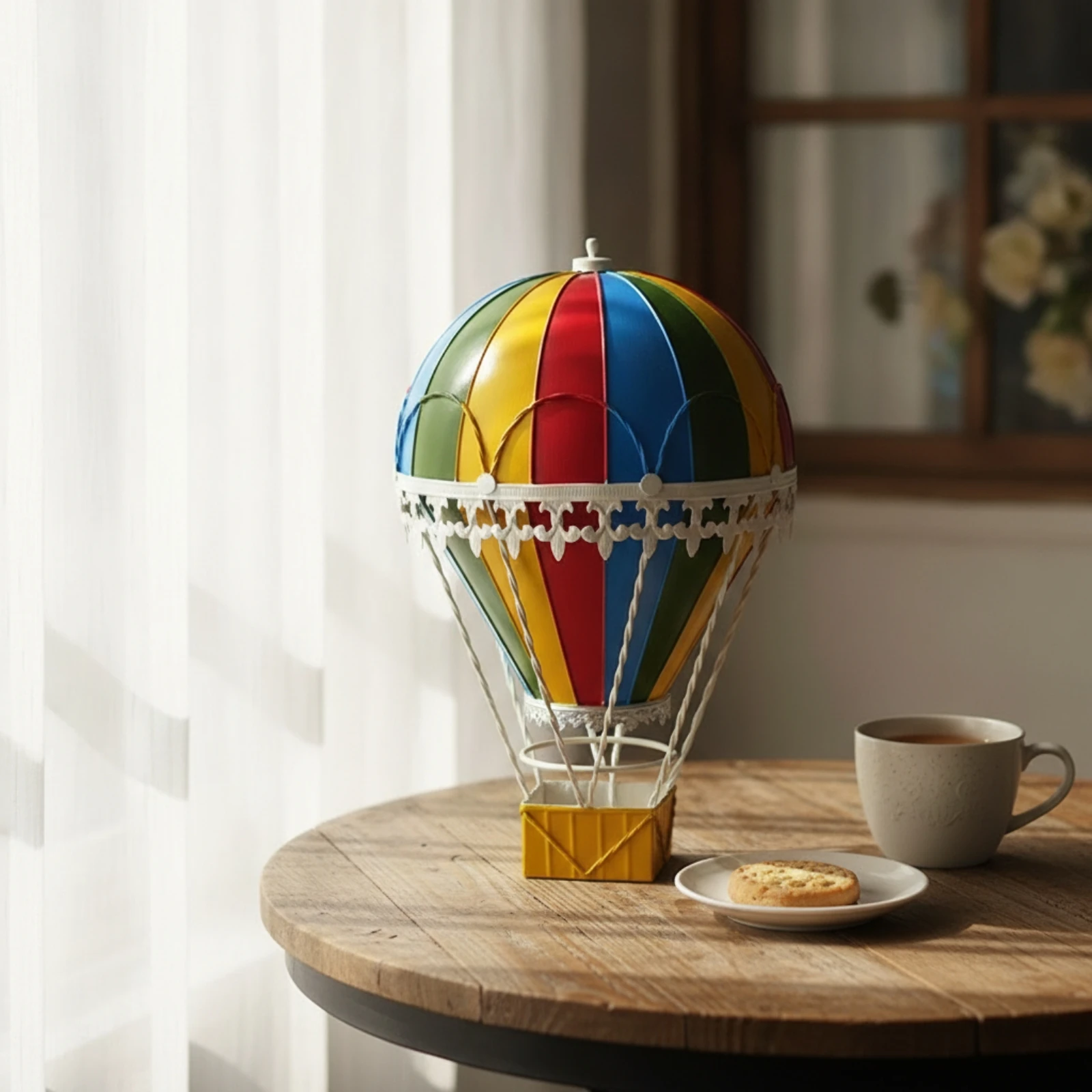 Hot Air Balloon Hanging Ornament Collectible Hot Air Balloon Ornament Gift-Ready Lightweight for Cafe, Photo Display