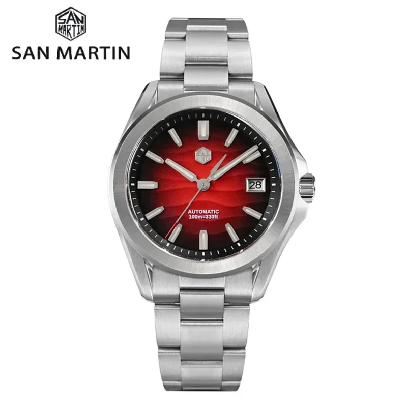 San Martin nuevo reloj Gada 39mm textura del desierto reloj de vestir para hombres NH35 zafiro mecánico automático impermeable 100m luminoso SN0129