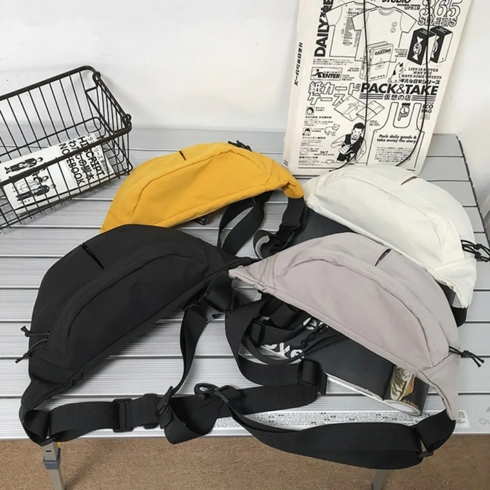 

Solid Color Nylon Chest Bag Large Capacity Multifunctional Crossbody Phone Pouch Sling Bag Crossbody Bag Waist Bag Female