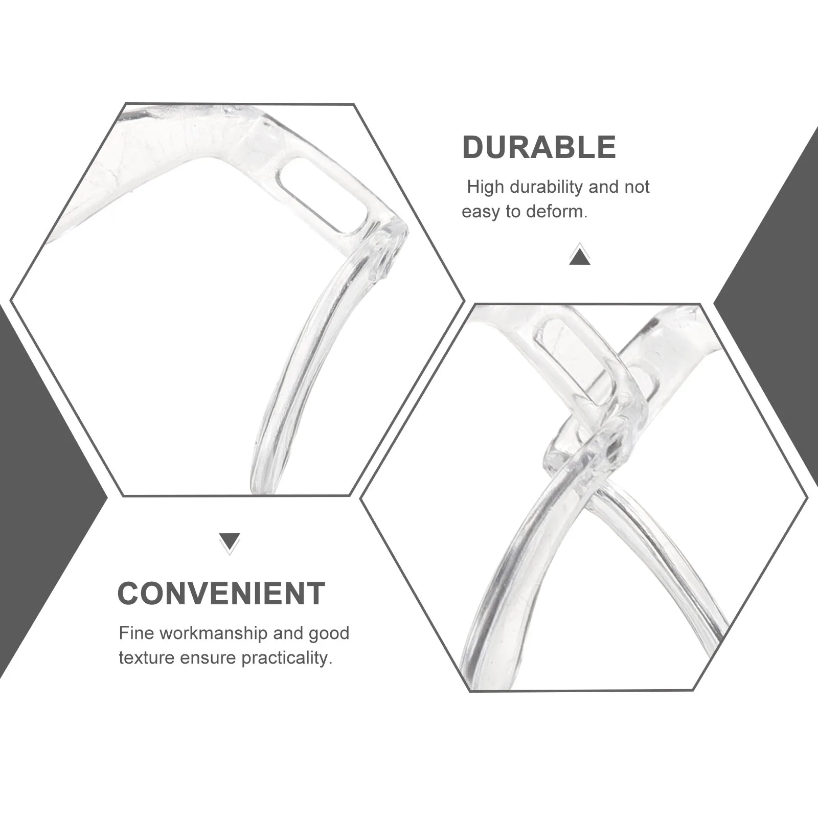 

4pcs Nose Pads U-shaped Transparent Height Adjustable Non-slip Eyeglass Support for Glasses Sunglasses 55x15mm