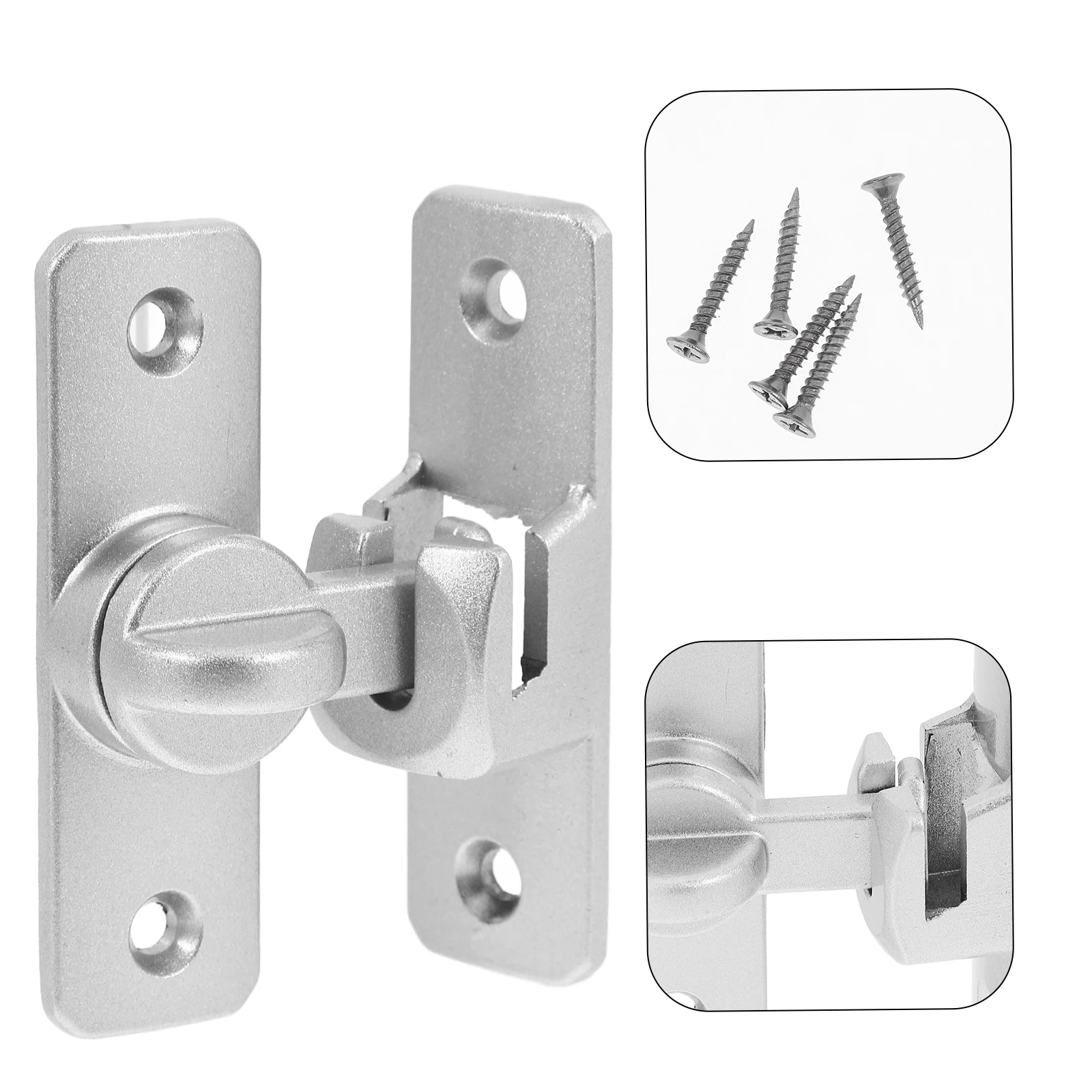 

1 Set Heavy Duty Shed Barn Door Lock Sliding Bolt Latch No Drill Installation Tamper Resistant Security Lock For Wood Doors