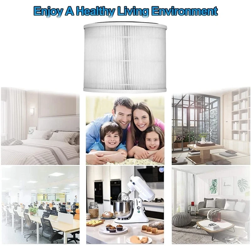 Paquete de filtros de repuesto para purificador de aire LEVOIT Core 300, H13 True HEPA, filtro de carbón activado, núcleo 300-RF, 2 núcleos 300