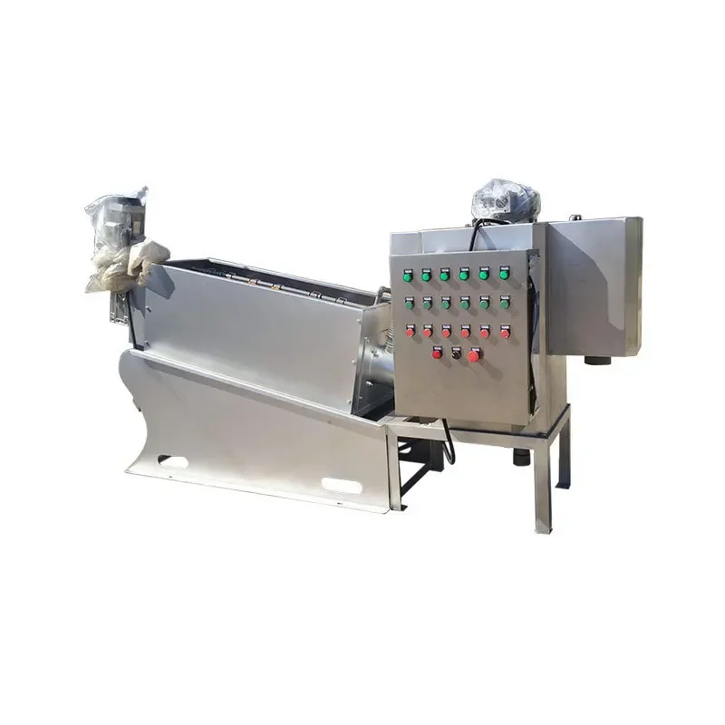 Sludge pengeringan limbah proses Multi-disc sekrup tekan padat cairan pemisah