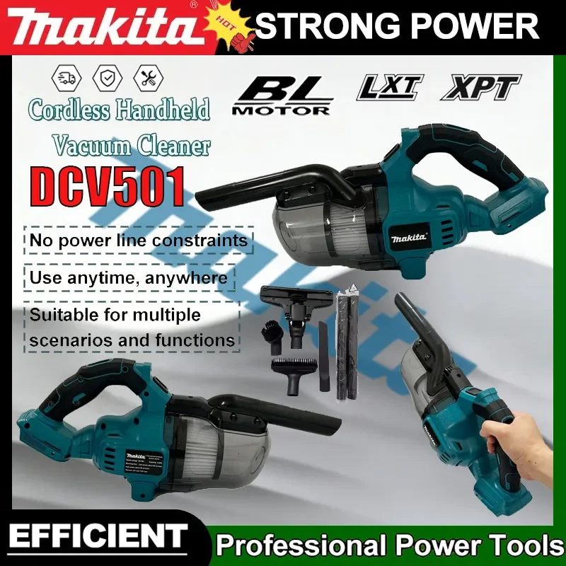 

Беспроводной ручной пылесос Makita для аккумулятора 18 В, пылесборник для пола, ковер, автомобиль, электроинструмент для чистки волос домашних животных