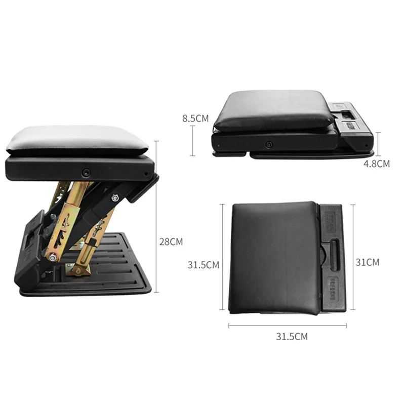 

4-Level Height Adjustable Footrest With Removable Soft Foot Rest Pad Max-Load 120Lbs for Car Office Home