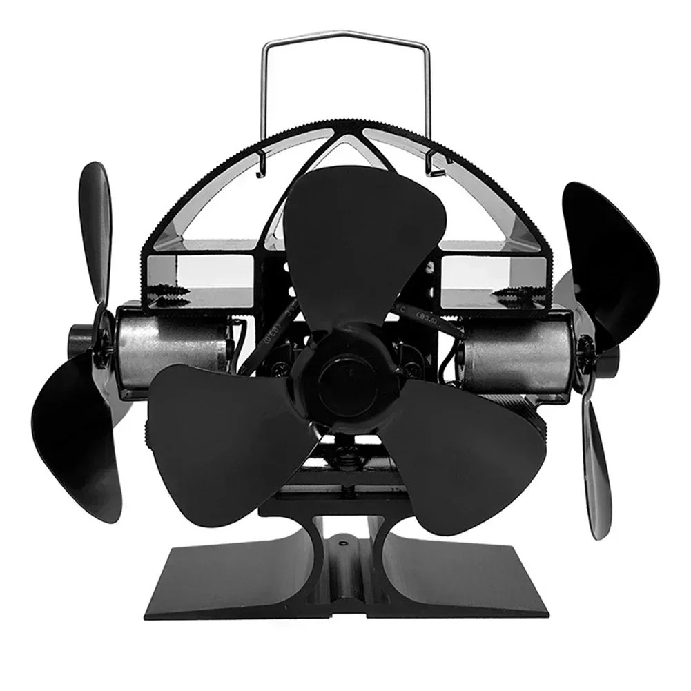 Three Headed Stove Fan Without Electricity Heat Powered Fireplace Fan Quiet For Home Improvement  Accessory