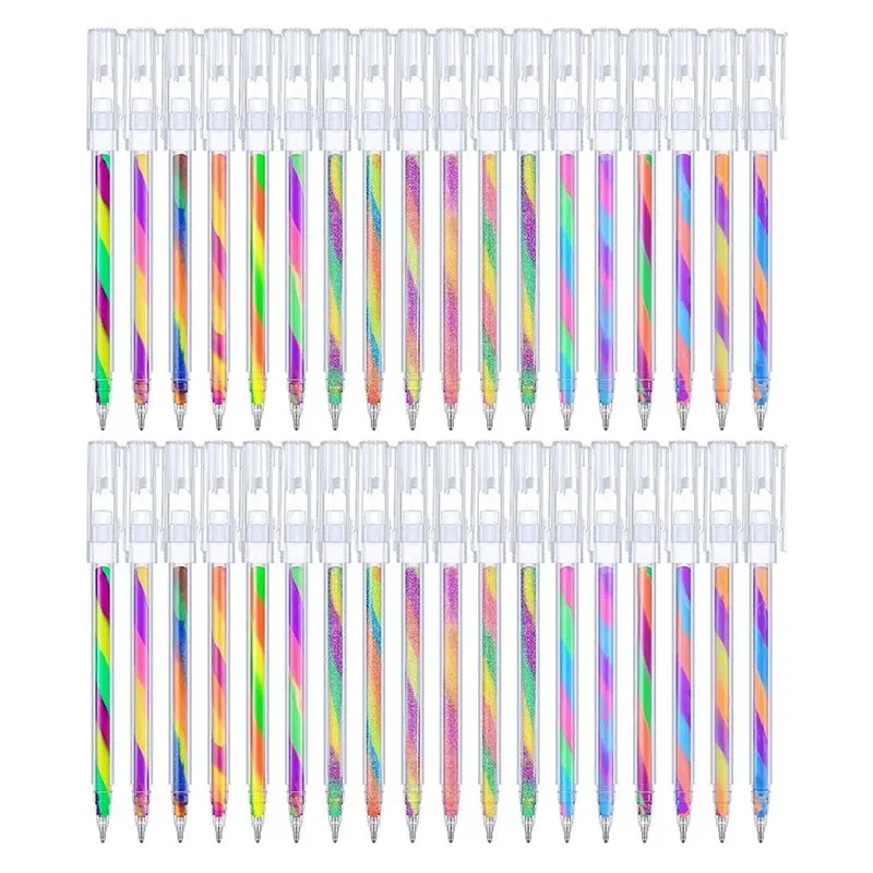 NUEVO Y POPULAR En Stock - 36 Bolígrafos de Gel Arcoíris que Cambian de Color, Bolígrafos de Gel Brillantes de Neón, Bolígrafos Arcoíris para Libros de Colorear para Adultos