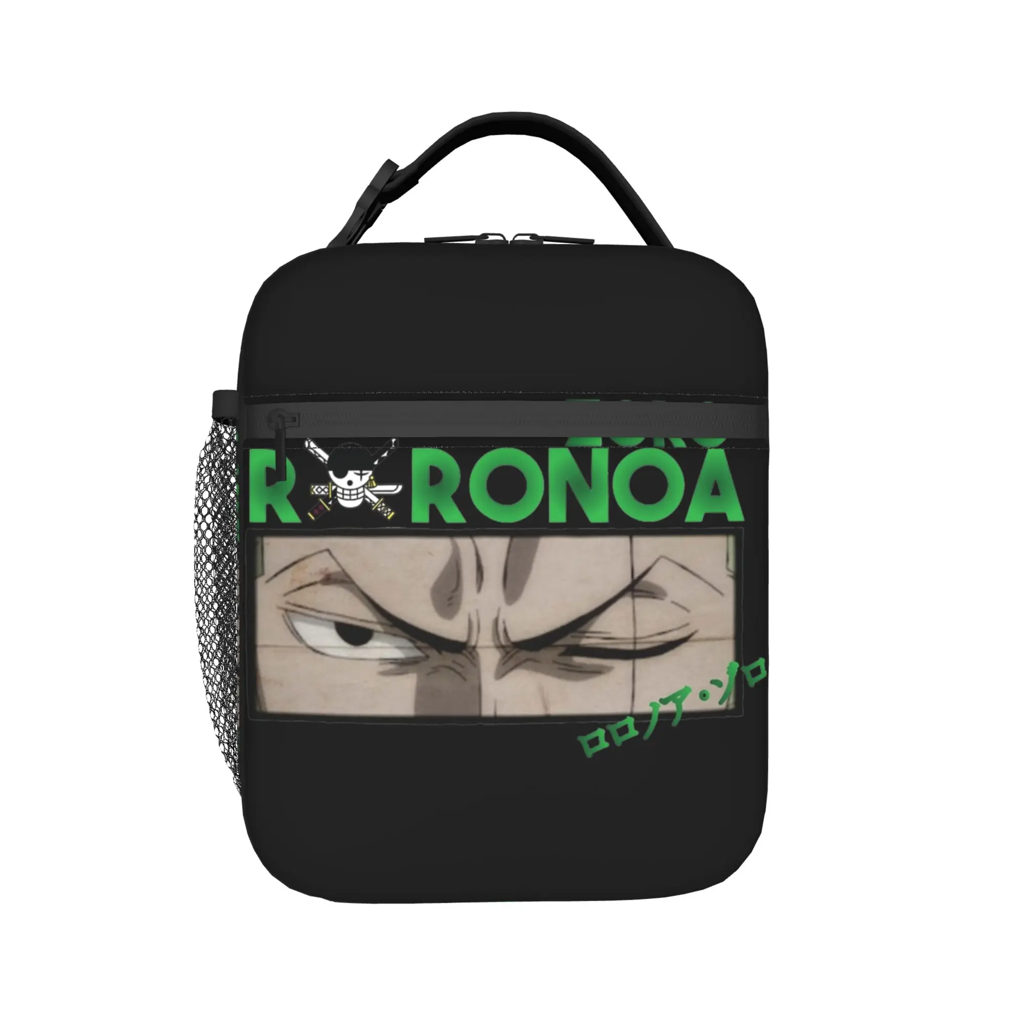 

luffys o-one-piece-e zoro Insulated Lunch Bags for Men Women Food Bag Portable Cooler Thermal Bento Box For Travel