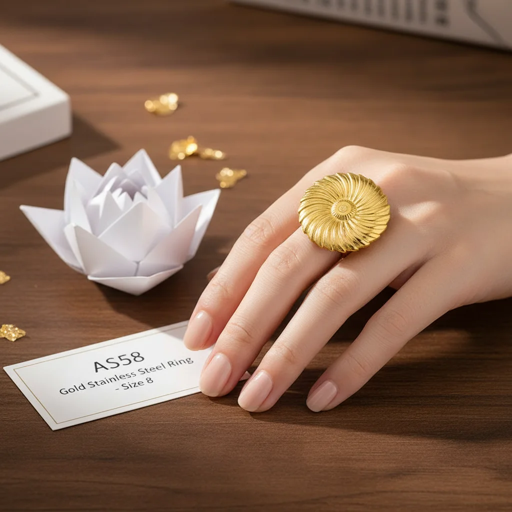 Anillo Ajustable Abierto con Textura de Hoja de Loto, Chapado en Oro de 18K, para Mujer, Joyería Sofisticada, Idea de Regalo para Bodas y Fiestas