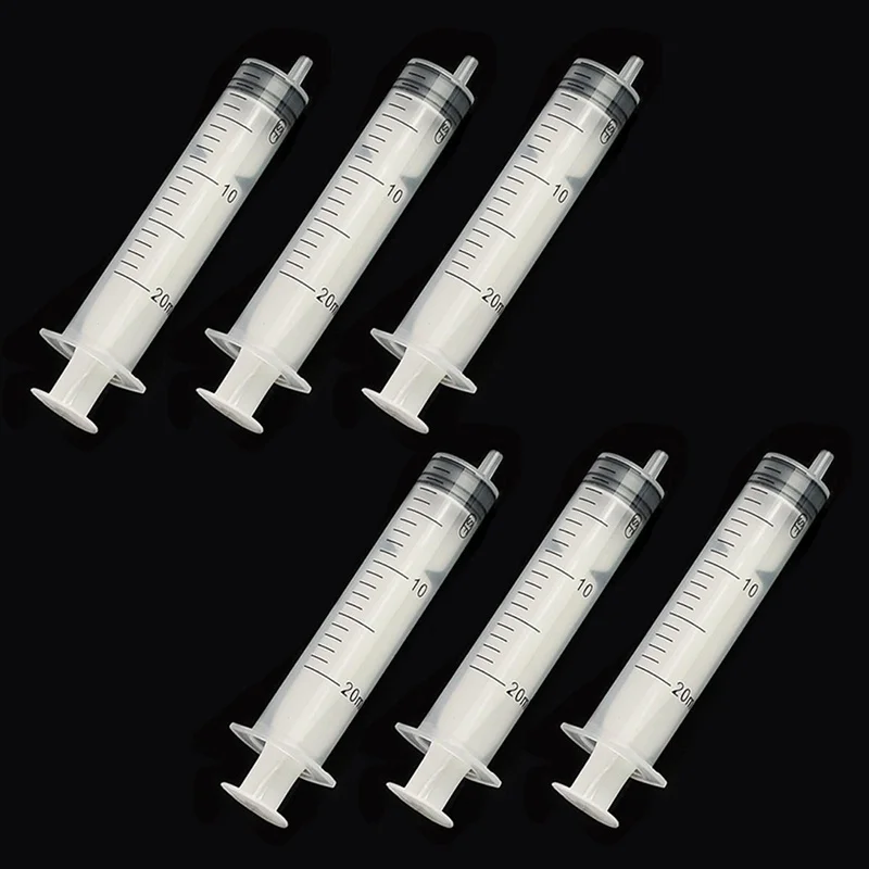 5Pcs 20ml Needle-Free Plastic Syringes Disposable Measuring Tubes Small Pet Feeding Liquid Sampling Tools