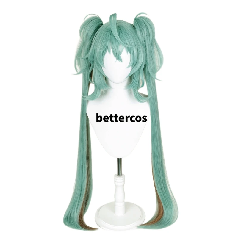 Miku Rascal Cosplay Wig Miku x Rascal 2023 Long Ponytails Heat Resistant Synthetic Hair Halloween Party Wigs + Wig Cap