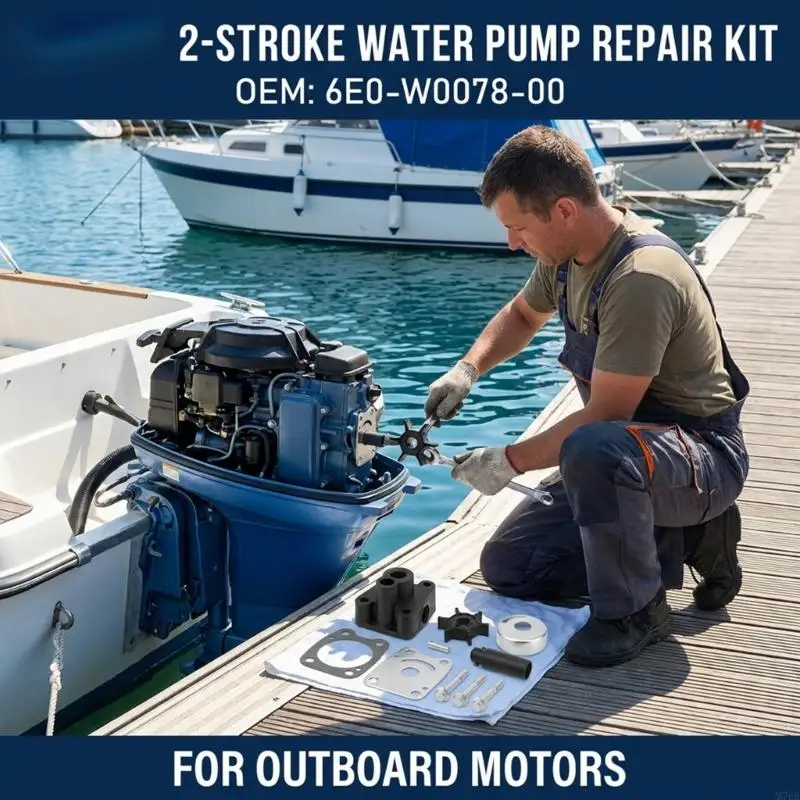 M76E Außenbord-Wasserpumpen-Reparatursatz mit Laufradteilen für 4A 4HP 5C 5HP Service – Detail 5