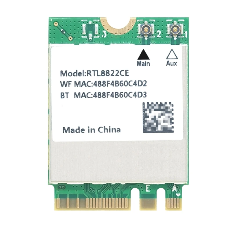 

RTL8822CE Двойная полоса M.2 Wi -Fi Card с оптимизированными протоколами легкая установка для настольного ноутбука усиливает