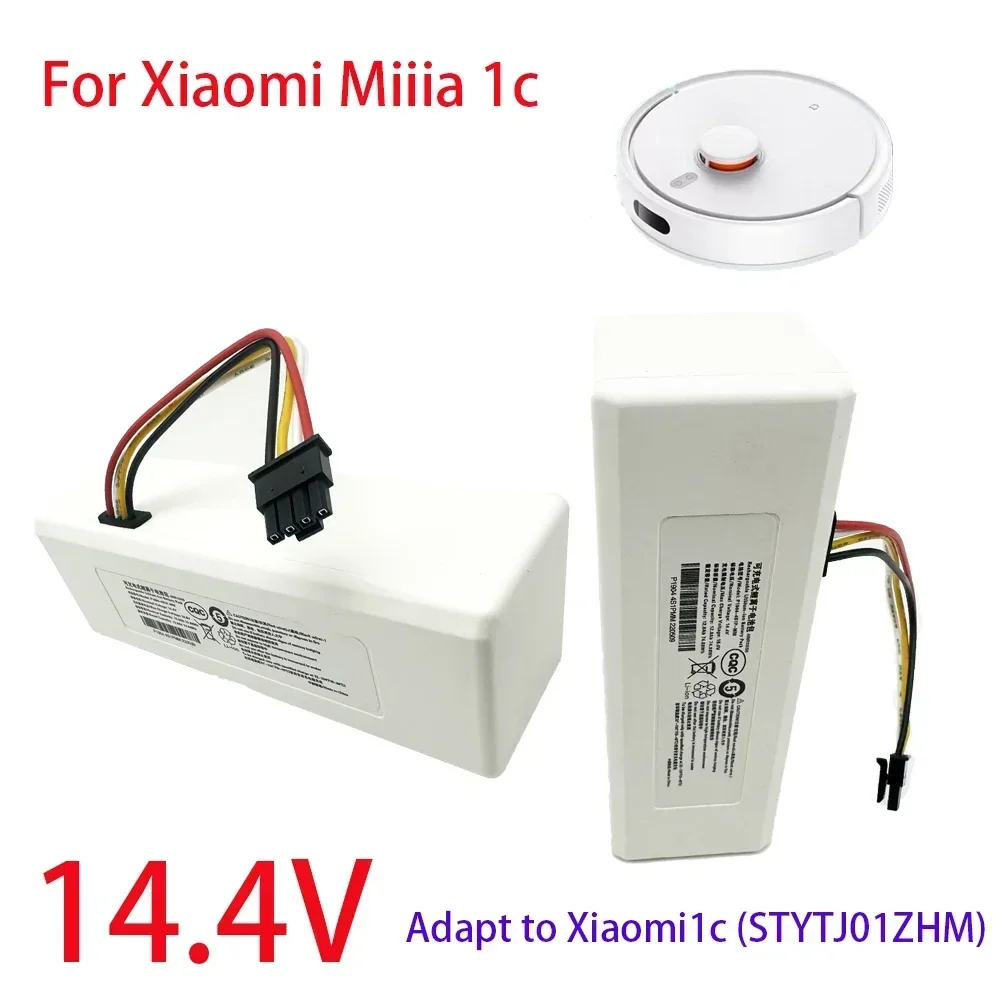 

2026 NEW 14.4V 12800mah P1904-4S1P-MM Battery For Xiaomi Mijia 1C STYTJ01ZHM Robot Vacuum Mop Cleaner Accessories battery 2026